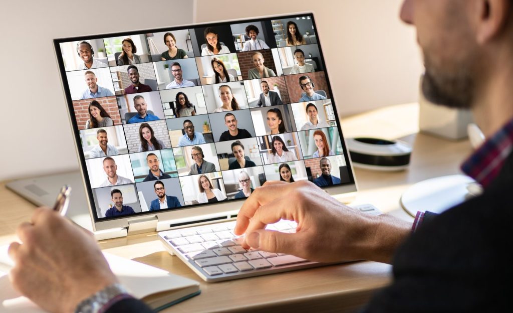 Online video conference webinar