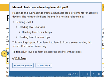 Example Editoria11y alert